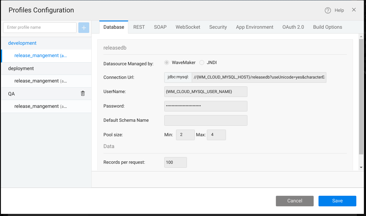config dev